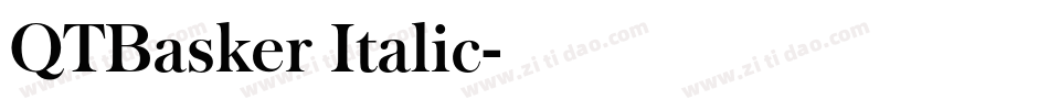 QTBasker Italic字体转换